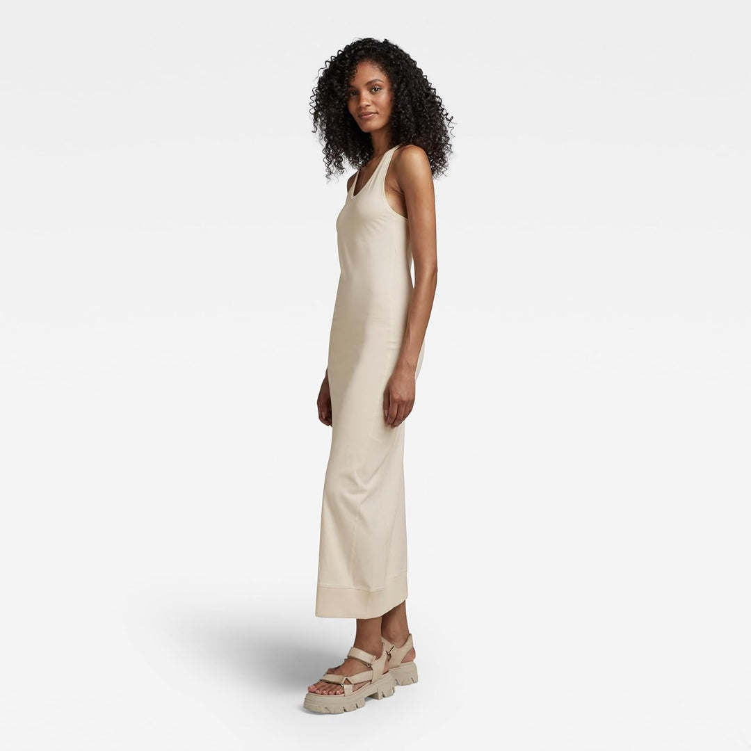 G-STAR RAW Damen Racer Slip Kleid Dresses XL Beige (Ecru D23296-d393-159), XL Beige (Ecru D23296-d39