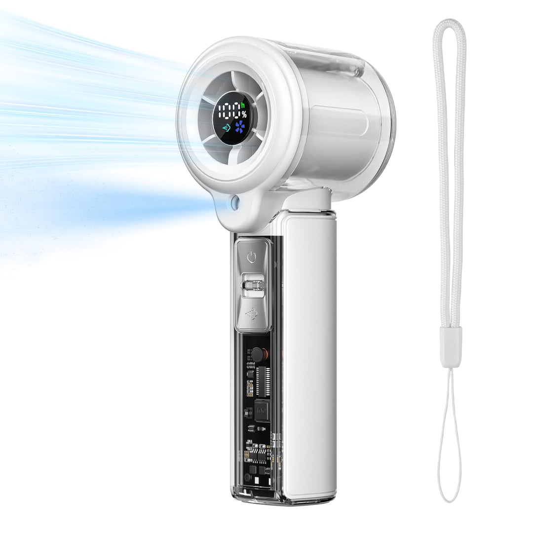 COKUNST Tragbarer Handventilator mit Wasser, für Zuhause, Büro, Reisen | Leistungsstarker Mini Campi