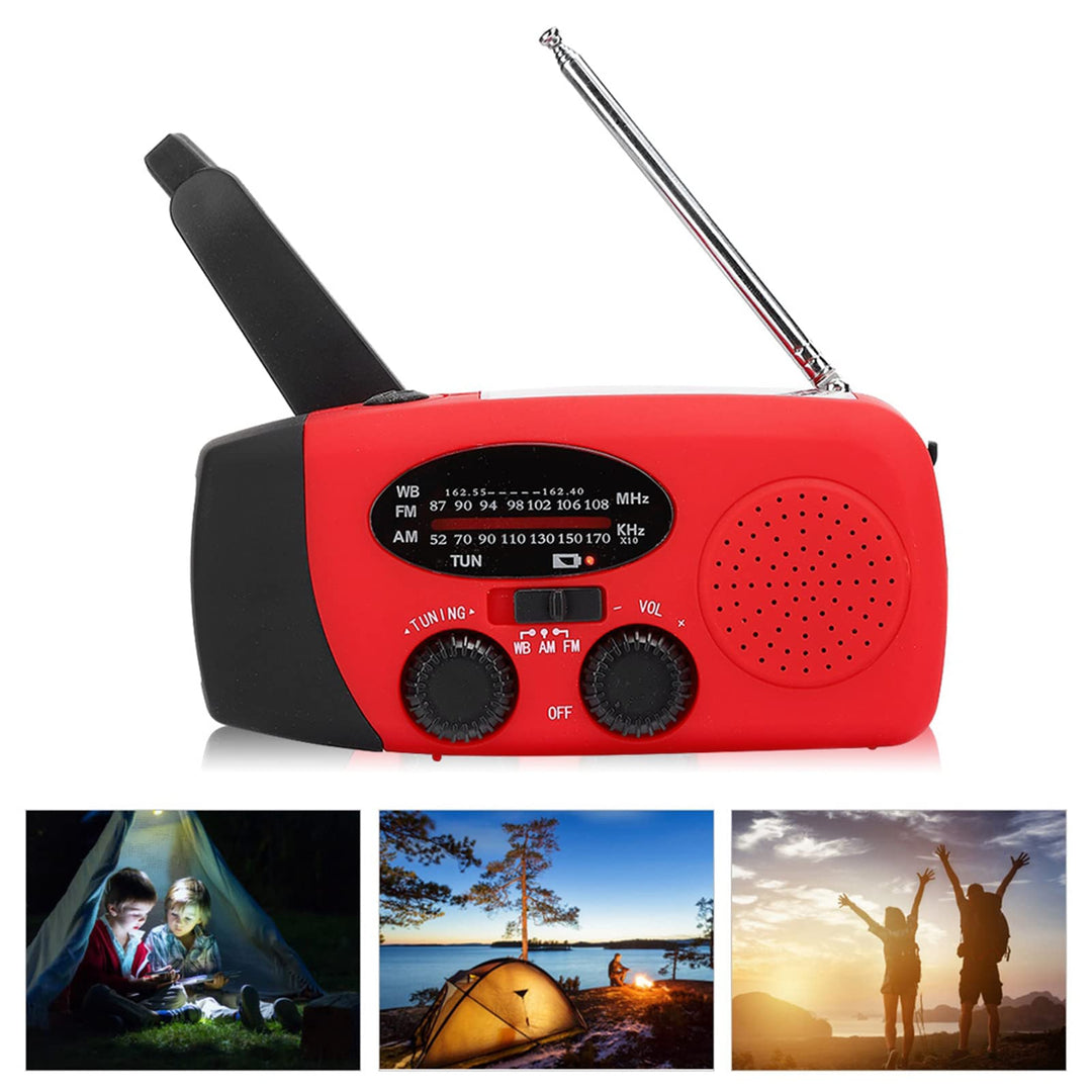 Notfallradio, Radio Tagbares Solar Handkurbelradio, Wiederaufladbar mit NOAA Funktion LED Licht Kata