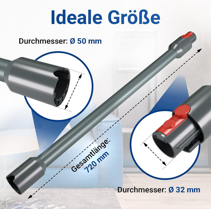 VIOKS Staubsauger Rohr Staubsaugerstange Grau Ersatz für Saugrohr Dysоn 967477-06 für Dysоn Staubsau