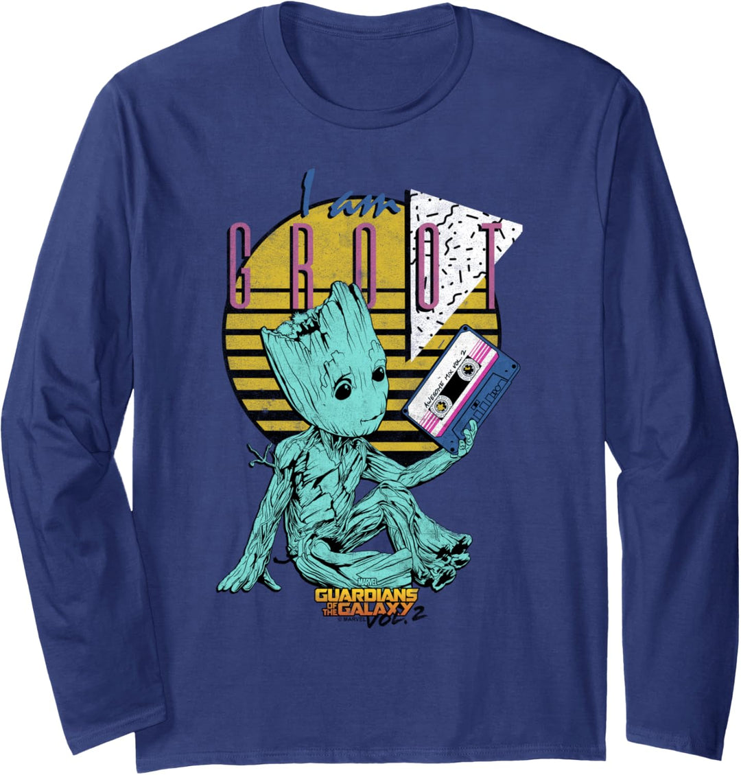 Marvel Guardians Vol. 2 Baby Groot Retro 90's Tape Langarmshirt