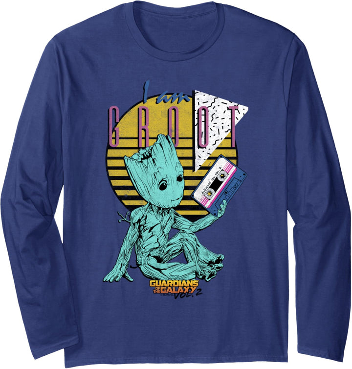 Marvel Guardians Vol. 2 Baby Groot Retro 90's Tape Langarmshirt