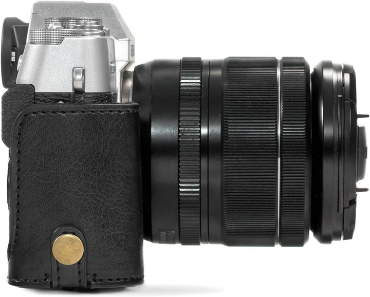 MegaGear MG576 Ever Ready Leder Kameratasche mit Trageriemen kompatibel mit Fujifilm X-T30, X-T20 (1