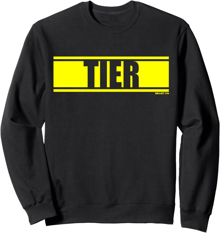 Tier Gelb Gym Fitness Workout gelbe Schrift Druck Motiv Sweatshirt