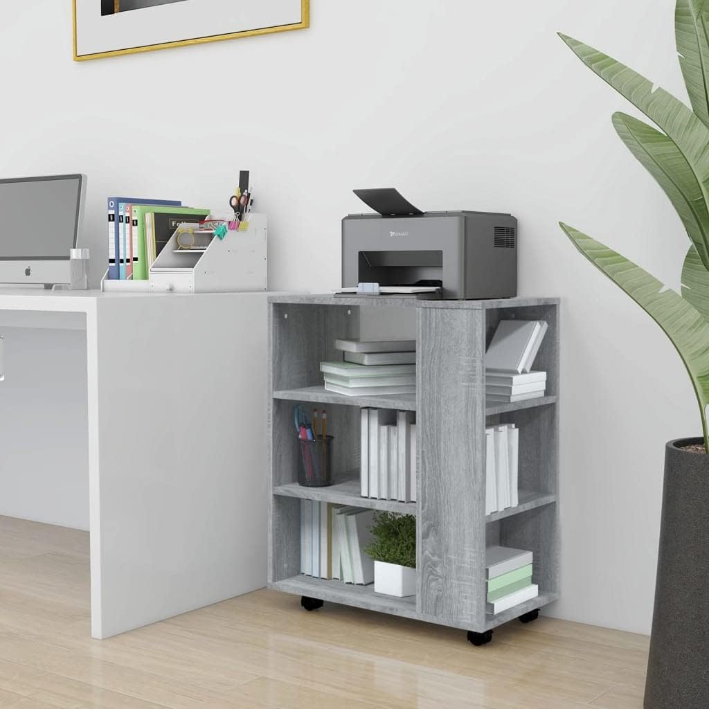 vidaXL Rollschrank, Rollcontainer mit viel Stauraum, Aktenschrank mit Rollen, Büroschrank Bürocontai