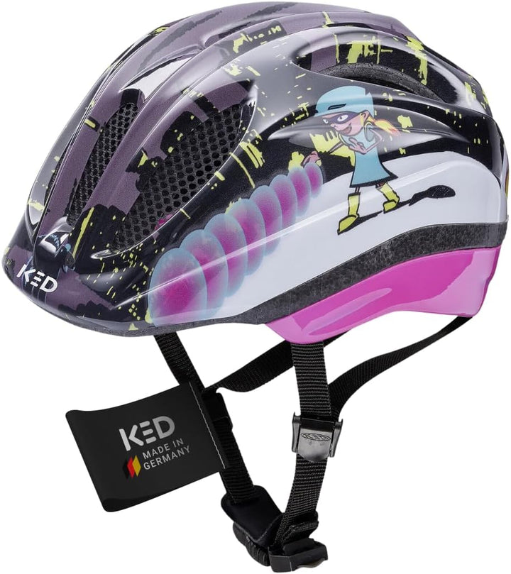 KED Kinderhelm Meggy II Trend, Superhero 44-49cm (XS), 44-49cm (XS)