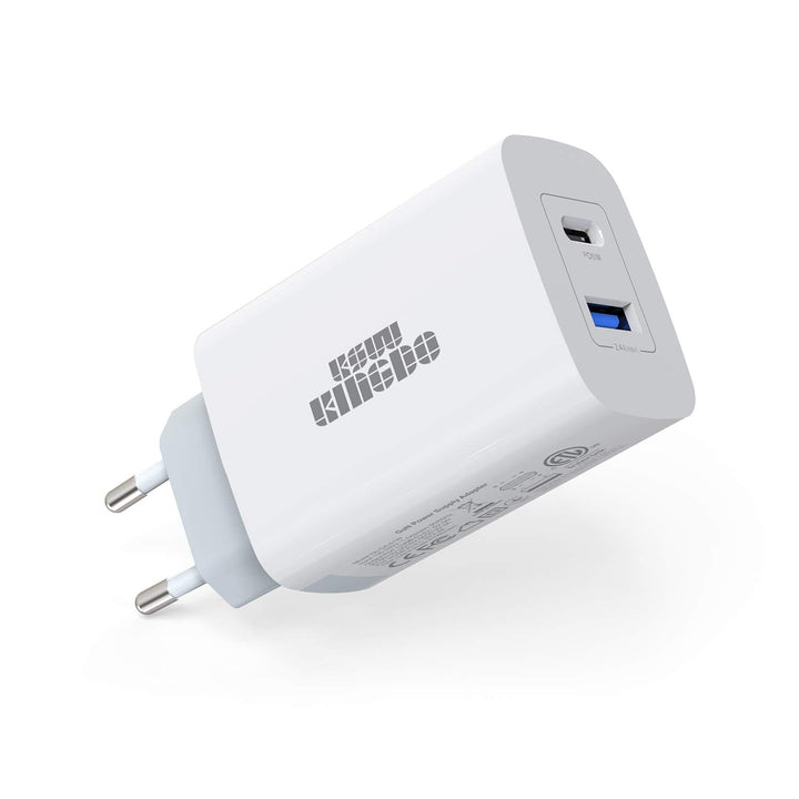 Kompaktes 61W GaN Tech USB-C-Wandladegerät, Doppel-Port mit USB-A und USB-C, USB-C Laptops, Mac Book