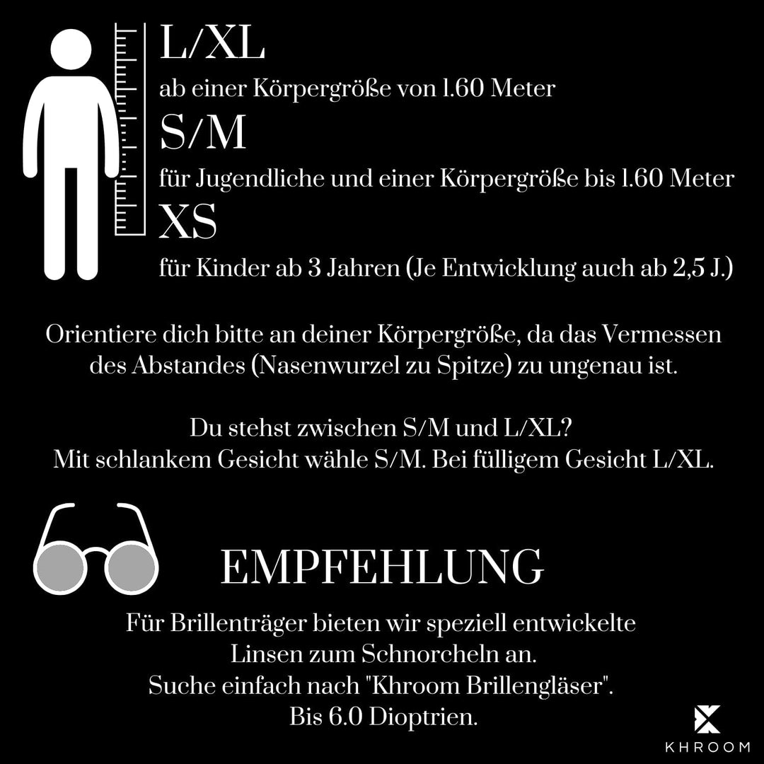 Khroom Schnorchelmaske Erwachsene & Kids ab 3 Jahre | CO2 sicher | Vollgesichtsmaske mit Easy-Breath