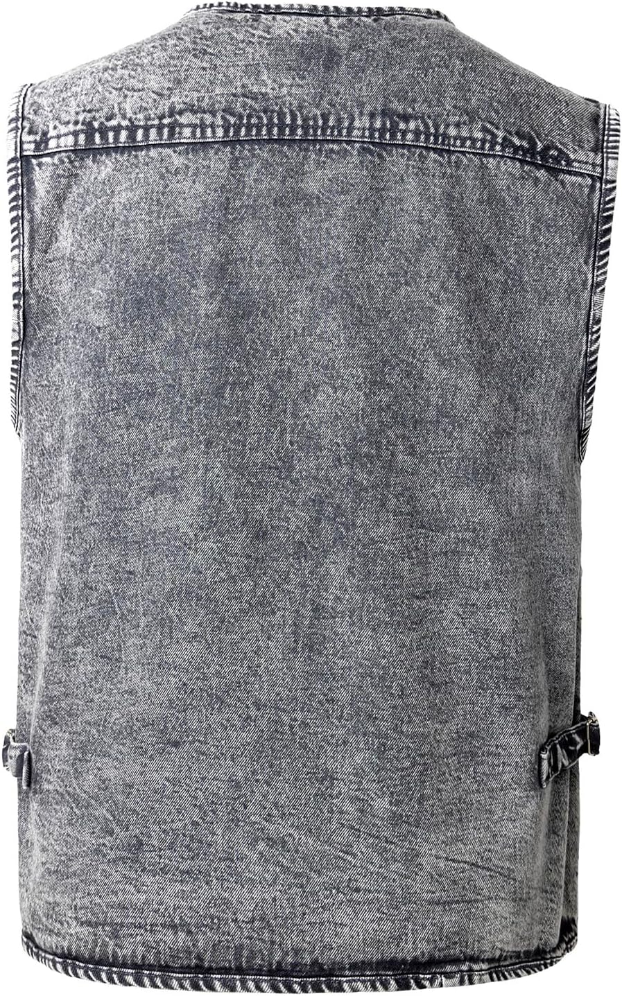 KTWOLEN Herren Outdoor Weste Casual Denim Weste Multi-Taschened Motorradweste Outdoor Ärmellos Angel