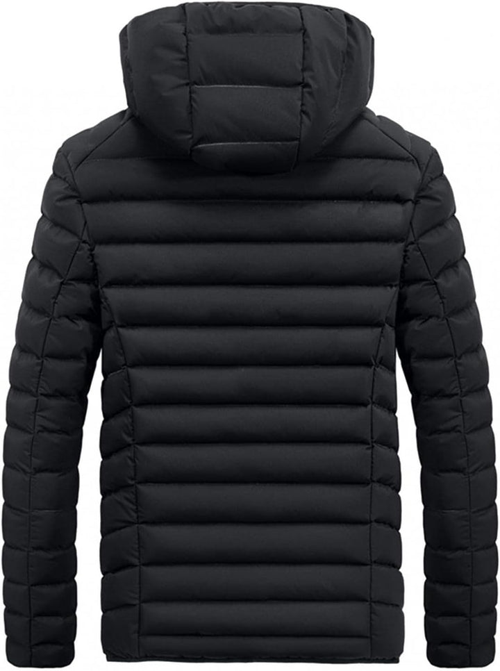 Celucke Daunenjacke Herren Steppjacken Slim Fit mit Kapuze Softshelljacken Casual Reissverschluss Üb