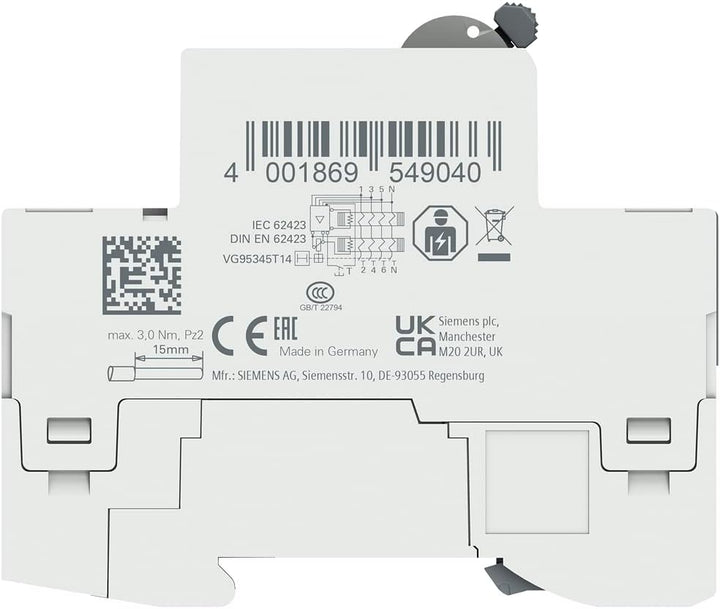 Siemens 5SV33464 FI-Schutzschalter 3P+N TypB kurzzeitverzögert 30mA 63A 400V