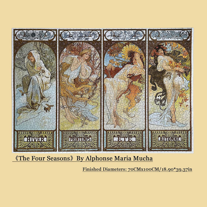 TINYOUTH 2000 Teile Puzzle für Erwachsene, 《Vier Jahreszeiten》 Museum Kollektion Puzzle, 70x100CM 2m