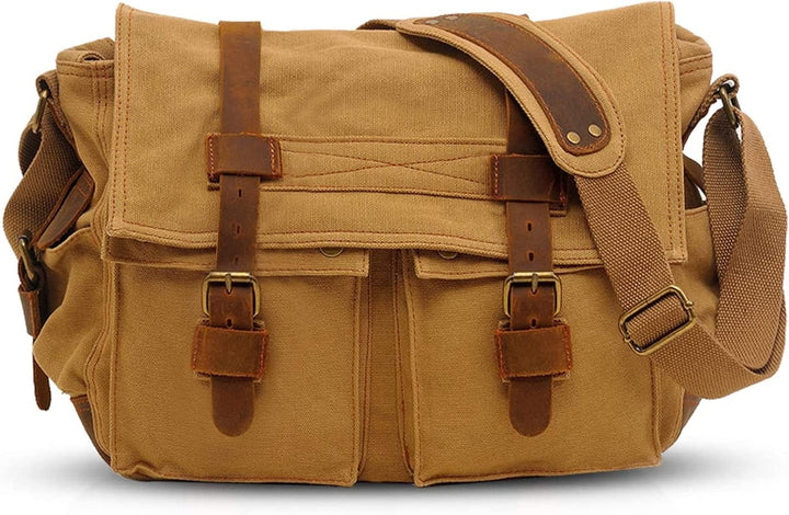 VARLIVOO Umhängetasche für Herren Schultertaschen 14" Zoll Laptoptaschen Messenger Bags Kuriertasche