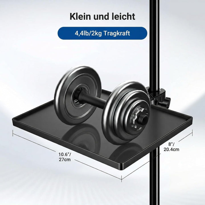 NEEWER BASICS Microphone Stand Ablage, 27 x 20,4 x 3,3cm Klemmbare Tisch Mikrofonständer Tray für St