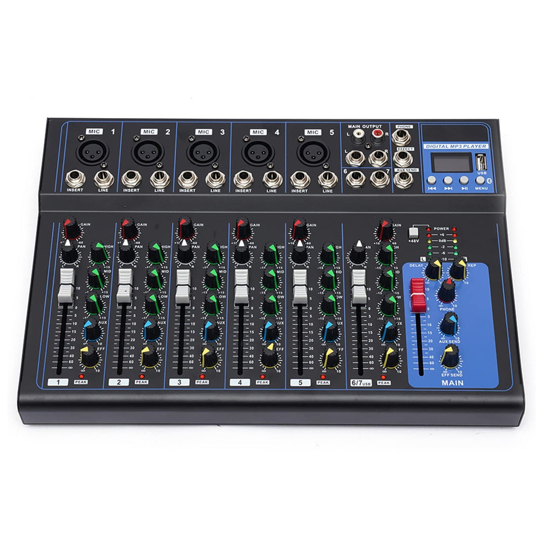 Digitaler Audio Mixer Bluetooth Usb Connection Sound Mischpult Konsole Live Studio Dj Mixing VerstäR