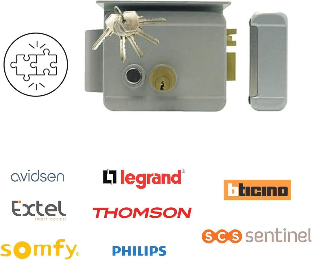 Extel - Elektrisches Schloss - WE 5001/2 BIS, für linkes oder rechtes Öffnen, geschützt durch ein Vi