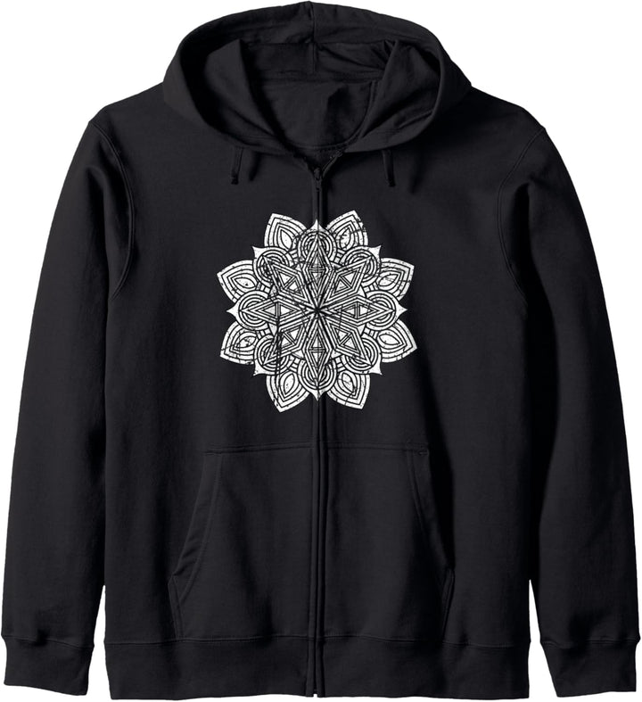 Spirituelle Meditation Mandala Tribal Ornament Yoga Kapuzenjacke