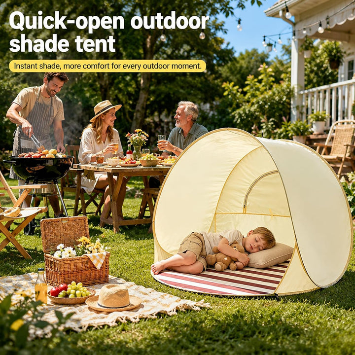 KEAGAN Strandmuschel Pop Up Strandzelt 2-3 Personen Strandzelt | 130×130×110cm Sonnenschutz und Wass