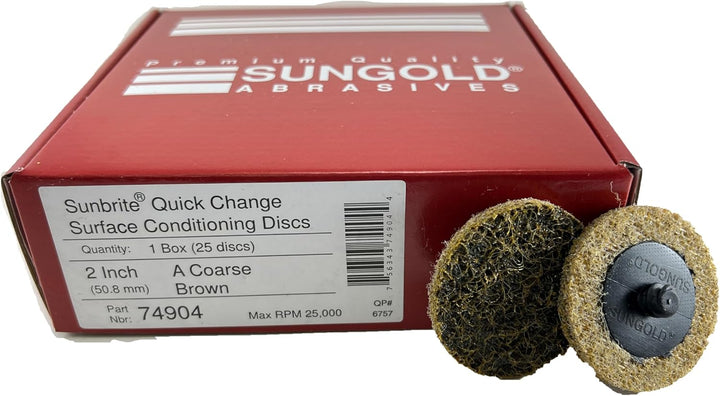Sungold Abrasives 74904 Grobe, nicht gewebte Oberflächenpflege, R-Typ, Schnellwechselscheibe, 5 cm,