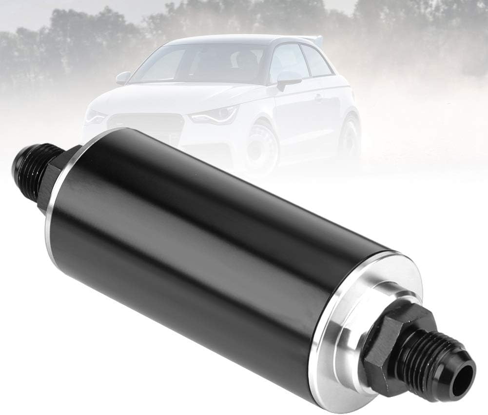 KSTE Universal-100 Micron AN6 Aluminium High Flow Kraftstoff Inline Benzin Filter for Auto-LKW-Schwa