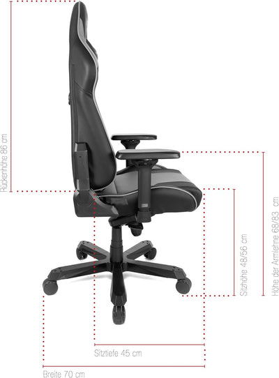 Robas Lund DX Racer K99 Gamingstuhl Schreibtischstuhl mit Wippfunktion Höhenverstellbarer Drehstuhl