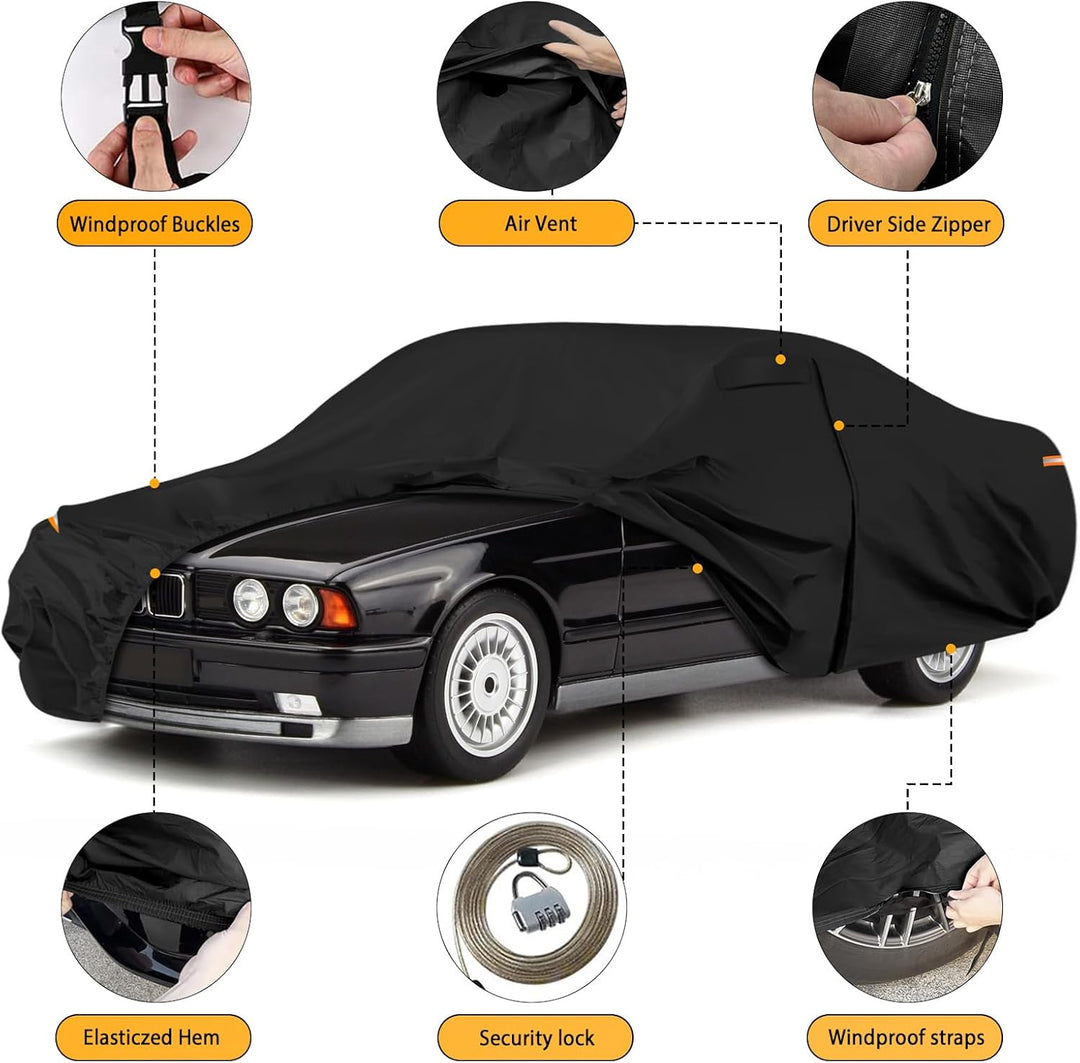 Autoabdeckung Wasserdicht für 1988-2002 BMW 5 Series E34 E39, Vollgarage Autoplane Auto Abdeckplane