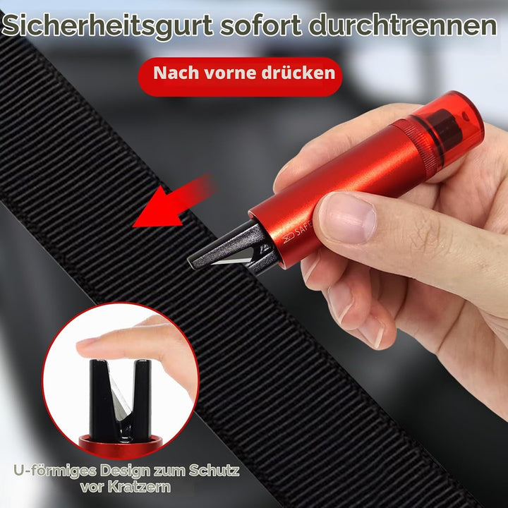 Audasi 4 Stück Gurtschneider Notfallhammer Auto, 2 in 1 Gurtschneider Notfallhammer mit Testglas Sic