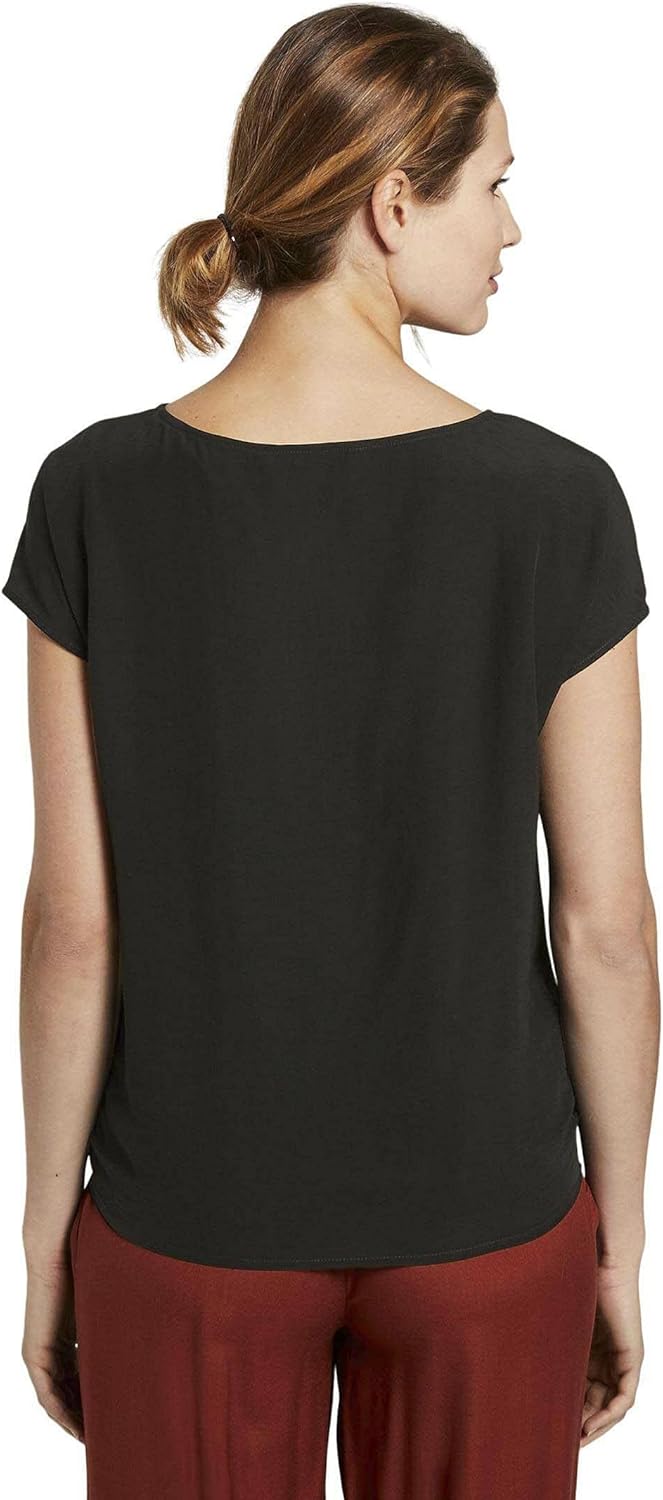 TOM TAILOR Damen Bluse 34 14482 - Deep Black, 34 14482 - Deep Black