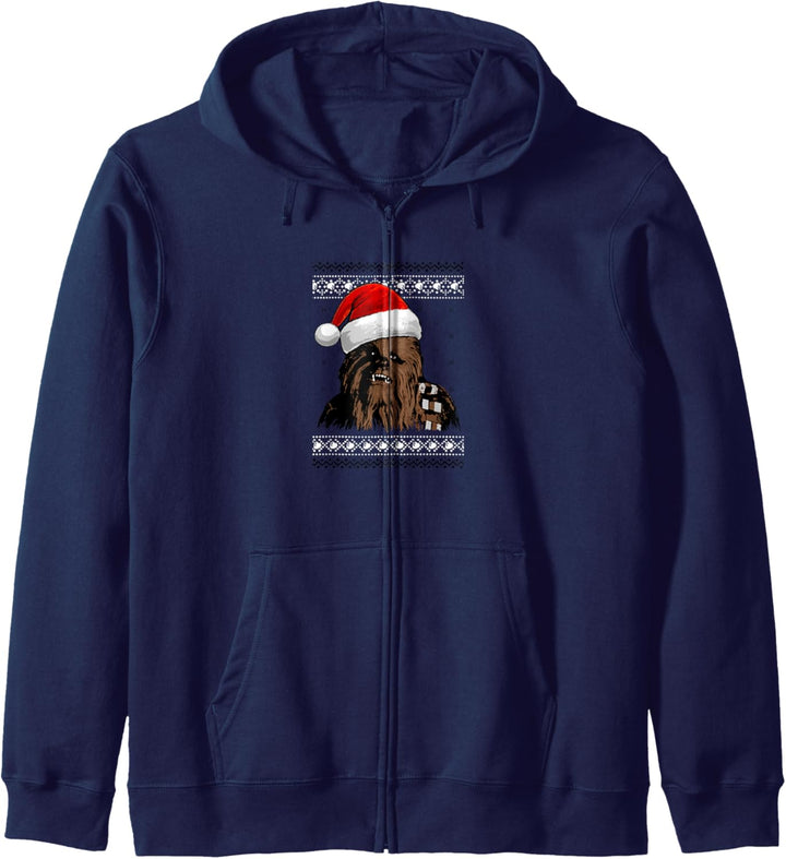 Star Wars Chewie Santa Hat Ugly Christmas Sweater Kapuzenjacke
