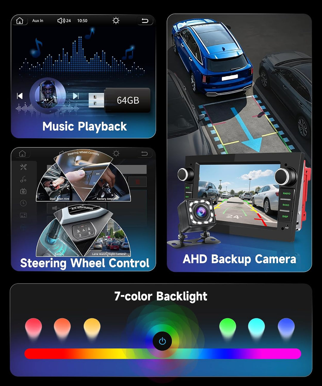 Hodozzy Autoradio für Opel Astra H Corsa D Zafira B Meriva Vivaro Antara | mit Wireless Carplay Andr