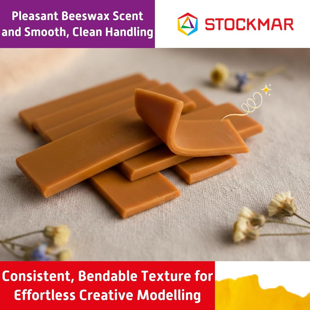 Stockmar Knetbienenwachs - Einzelfarben - 15 Tafeln 100x40x6 mm, Bienenswachsfarbe