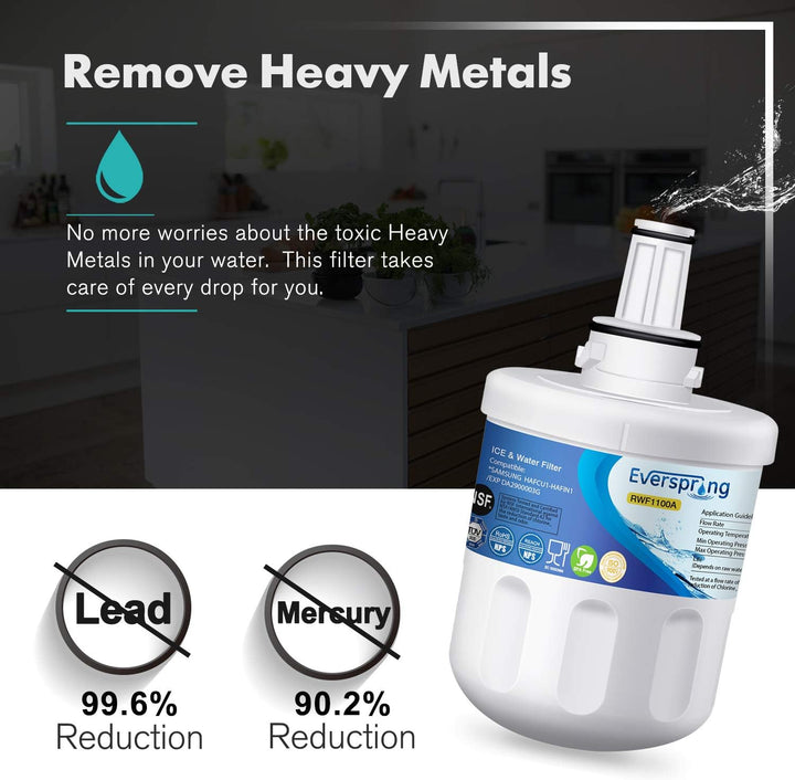 EVERSPRING Kühlschrank Wasserfilter Ersatz für Samsung DA29-00003F, DA29-00003G, Aqua Pure Plus Hafi