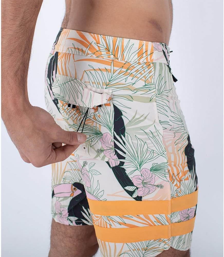 Hurley Herren Phantom-eco Block Party 18' Badeshorts für Herren 36 Barely Knochen, 36 Barely Knochen