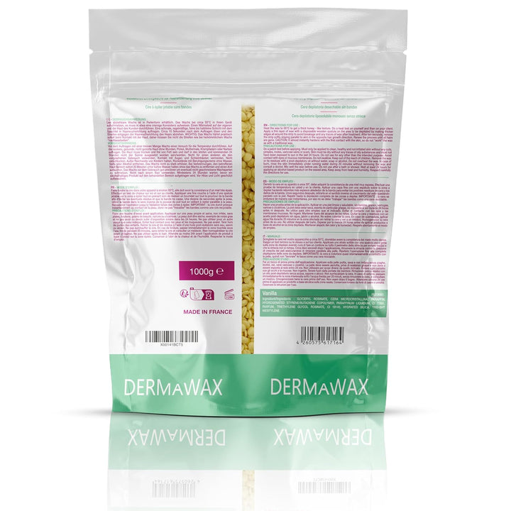 1 kg Dermawax Vanille Wachs Filmwachs Premium Heisswachs Waxing Perlen Wachsperlen ohne Wachsstreife