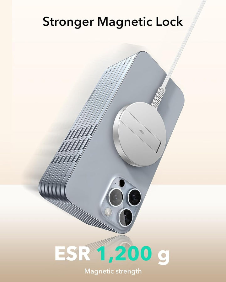 ESR für Magsafe Ladegerät 15W,Wireless Charger mit Ständer für iPhone 17/17e/16/15/14/13/12, AirPods