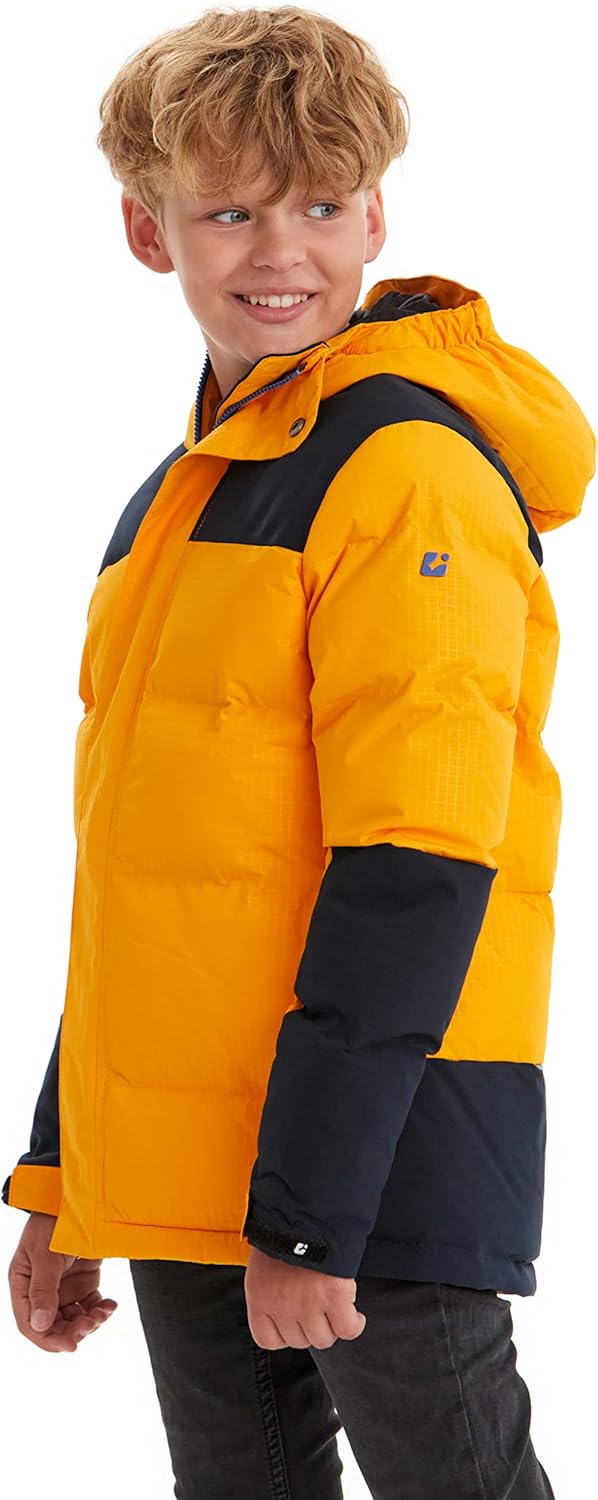 Killtec Jungen Kow 31 Bys Qltd Jckt Steppjacke mit Kapuze 152 Gelb, 152 Gelb