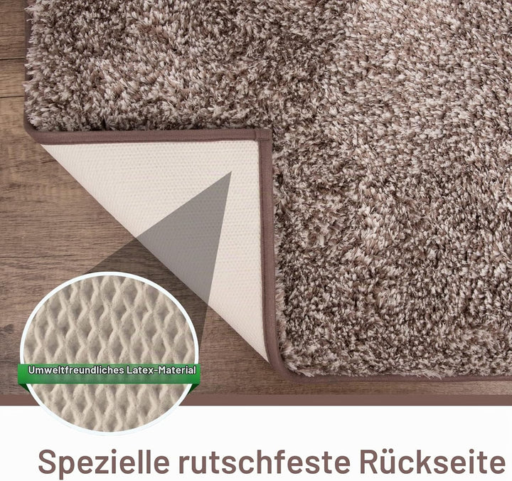 FCSDETAIL rutschfeste, Hochflor Badteppiche, Maschinenwaschbare Badematte, Badvorleger mit Wasserabs