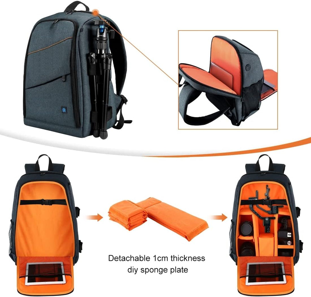 König Design Kamerarucksack Rolltop Fotorucksack Wasserdicht Robuste Rucksack für Spiegelreflexkamer