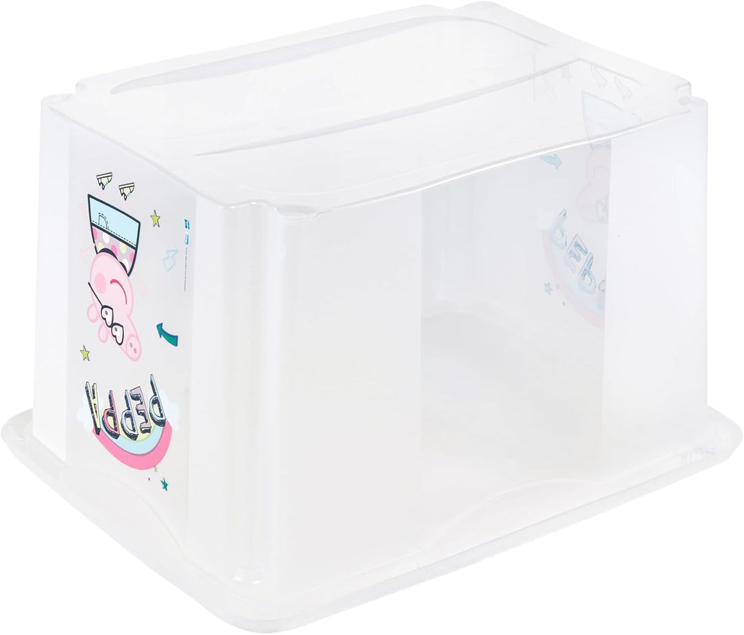 keeeper karolina 3x Peppa Pig Aufbewahrungsbox mit Deckel, Dreh- und stapelbar, Für Kinder, 30 l, Tr