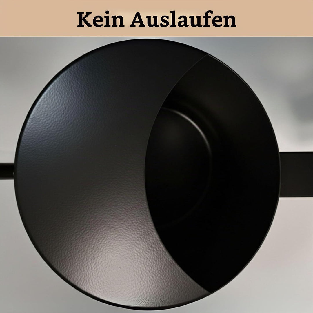 HB Design Co. Giesskanne für den Innenbereich mit langem Auslauf – 1000 ml Schwarze Giesskanne für Z