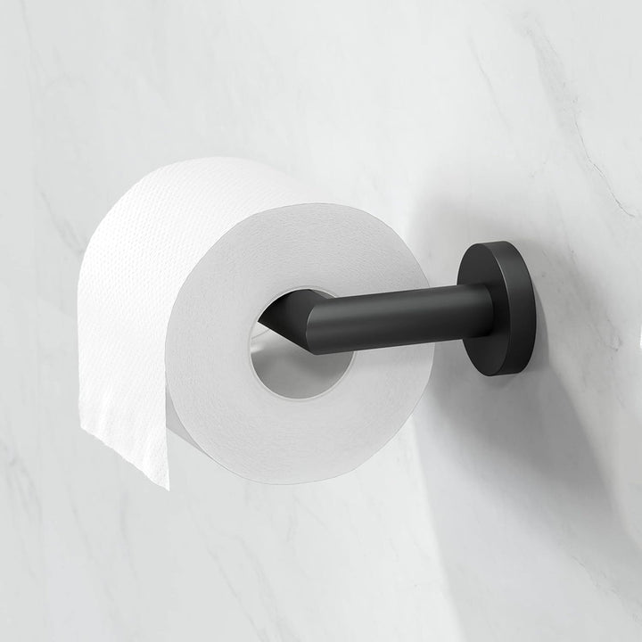Geesa Nemox Toilettenpapierhalter, Toilettenrollenhalter aus Edelstahl, Farbe: Schwarz, 151 x 49 x 8