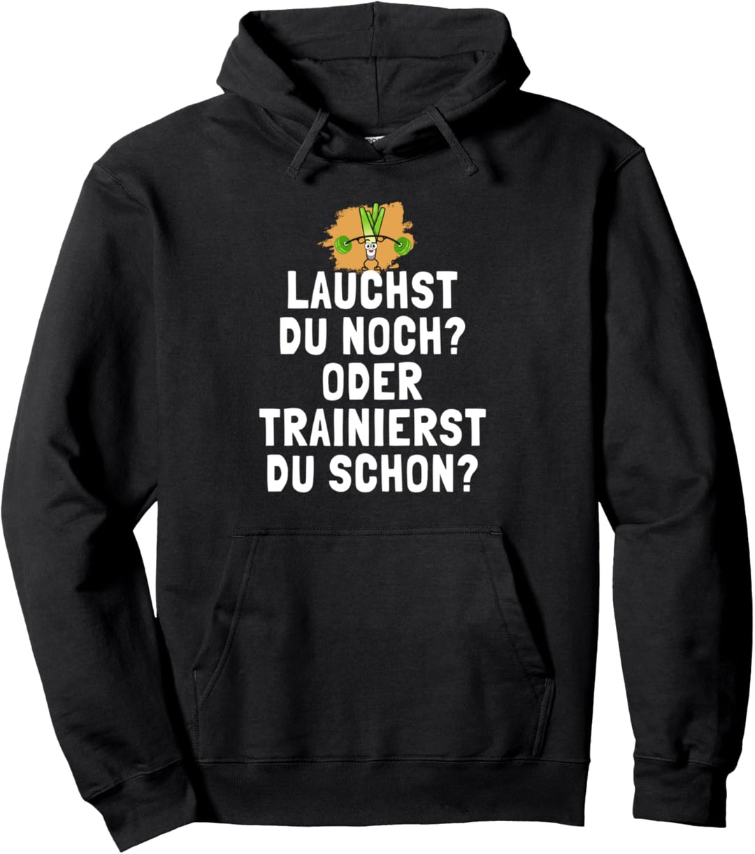 lustiges Fitness Kraftsport Gewichtheber Lauch Pullover Hoodie