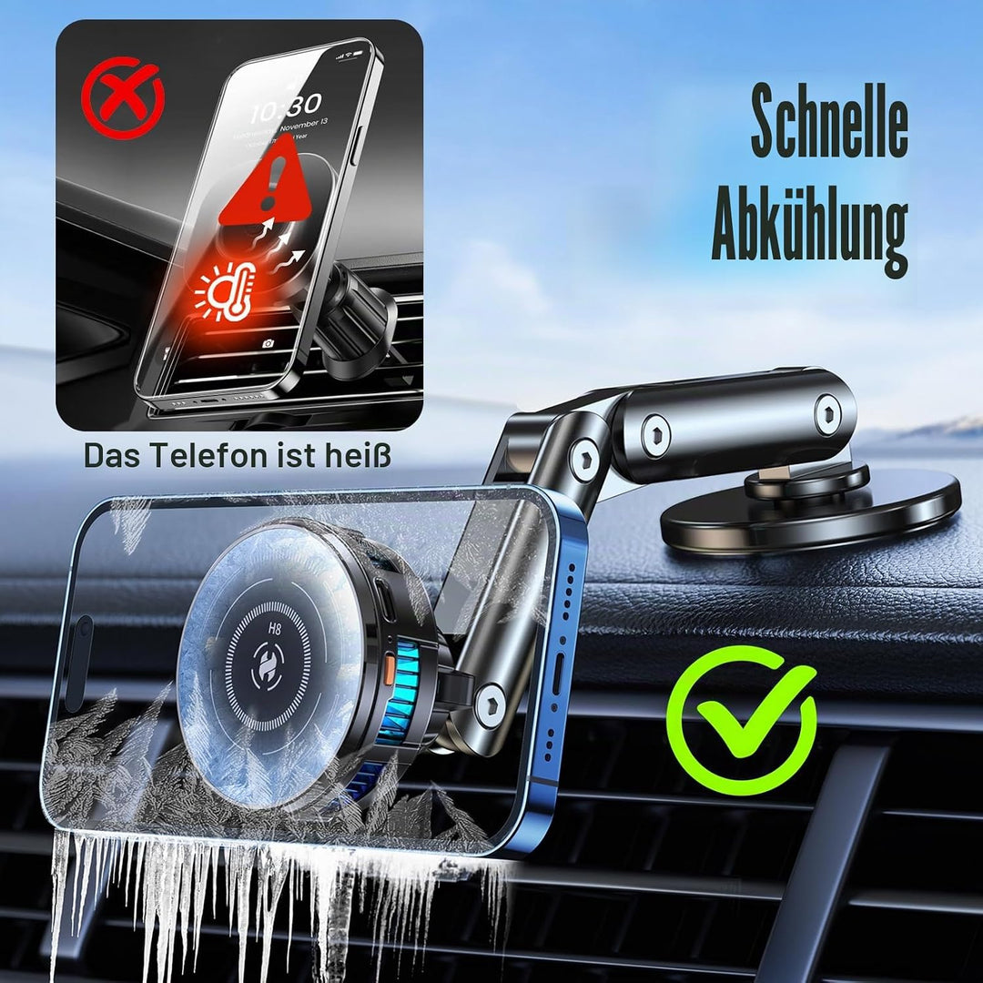 OBEST Handy Halbleiter Kühler Magnetische Handyhalterung, Halbleiter Kühlung Kühler Auto-Handyhalter