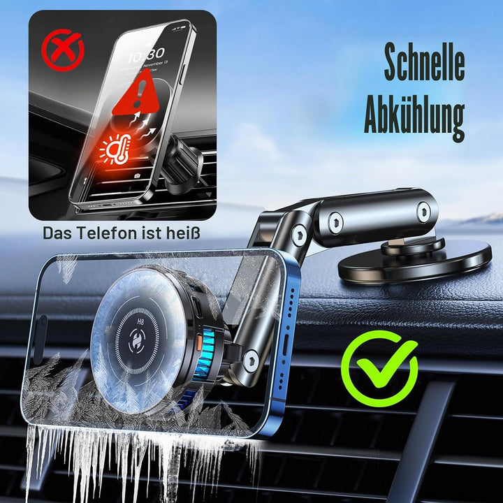 OBEST Handy Halbleiter Kühler Magnetische Handyhalterung, Halbleiter Kühlung Kühler Auto-Handyhalter