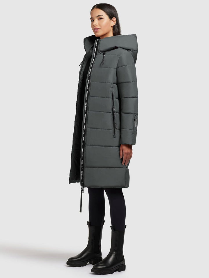 khujo - Damen - Wintermantel - Jilias 5 Steppmantel Winterjacke, SPA-GREY