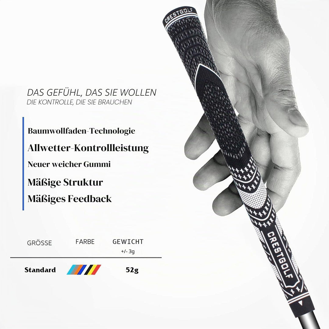 CRESTGOLF Golfgriffe Aktualisierte Multi-Compound-Golfgriffe für Golfschläger, Golf Grips Set mit 13