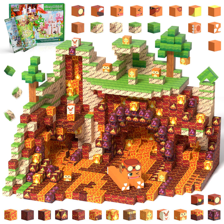 Magnetische Bausteine, 150 Stück Magnetisches Spielzeug Blöcke, Magnetische Bauwelt Spielzeug Magnet