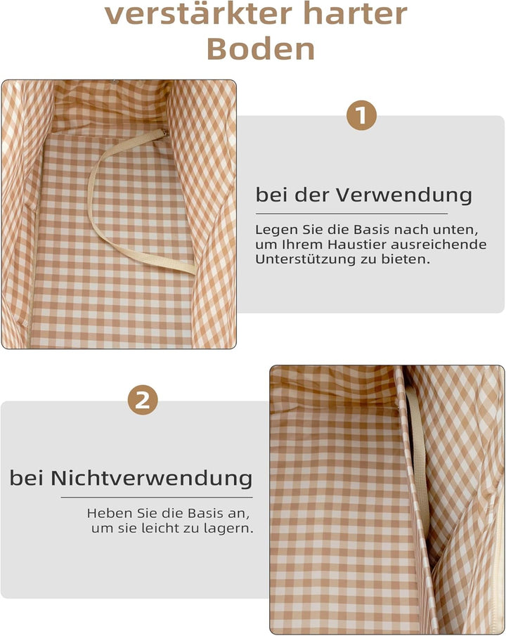 ONECUTE Hundetrage für kleine Hunde Kaninchen Katze mit grossen Taschen, Baumwolltasche, Hundetrage