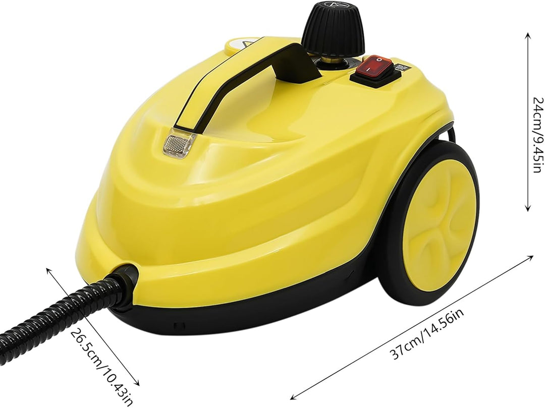 2000W Dampfreiniger, 1.7L Mehrzweck Handdampfreiniger mit 360° Drehbare Bürste, steam cleaner für Re