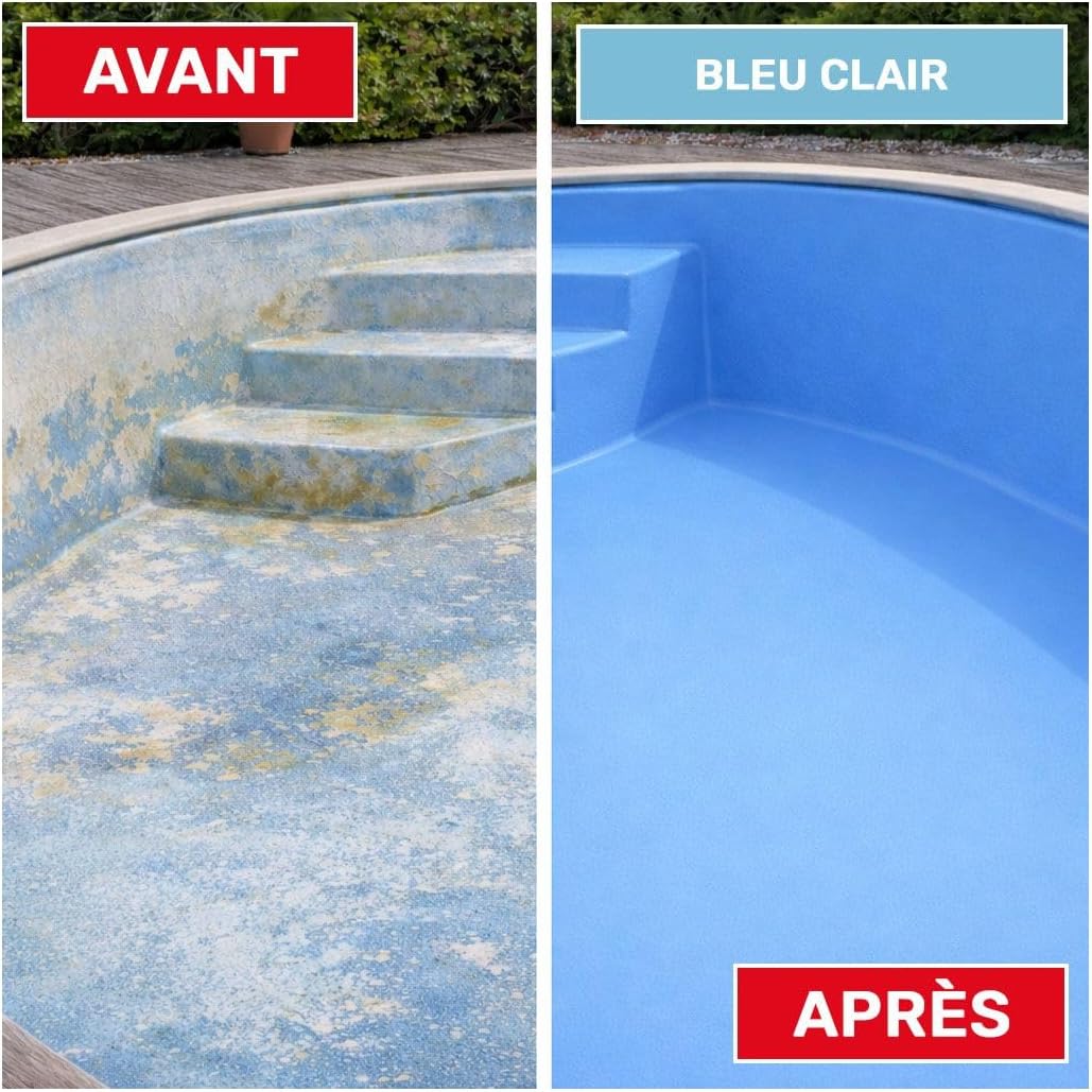 Schwimmbadfarbe - Farbe für Pools und Becken aus Polyester, Beton, Fliesen - ARCAPISCINE Hellblau-5